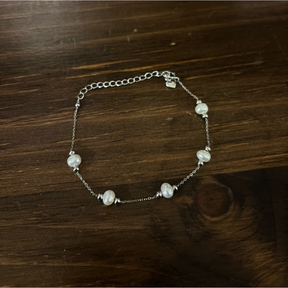 Sterling silver pearl bracelet